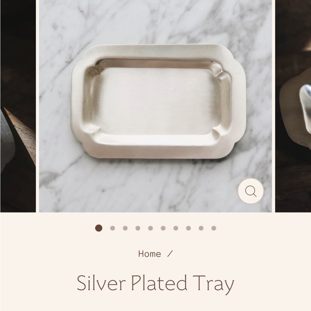 Roan Iris Silver Plated Tray
